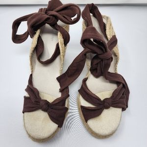 Casual espadrille wedges